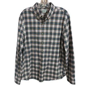 J. Crew Oxford Slim Fit Plaid Long Sleeve Button Down Shirt Men’s Size L